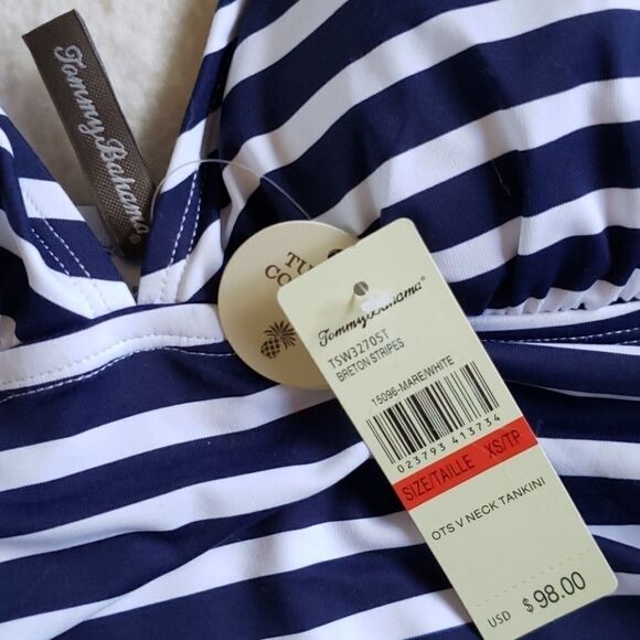 Tommy Bahama Brenton Stripes Tankini, size XS - Picture 2 of 6